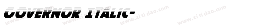 Governor Italic字体转换